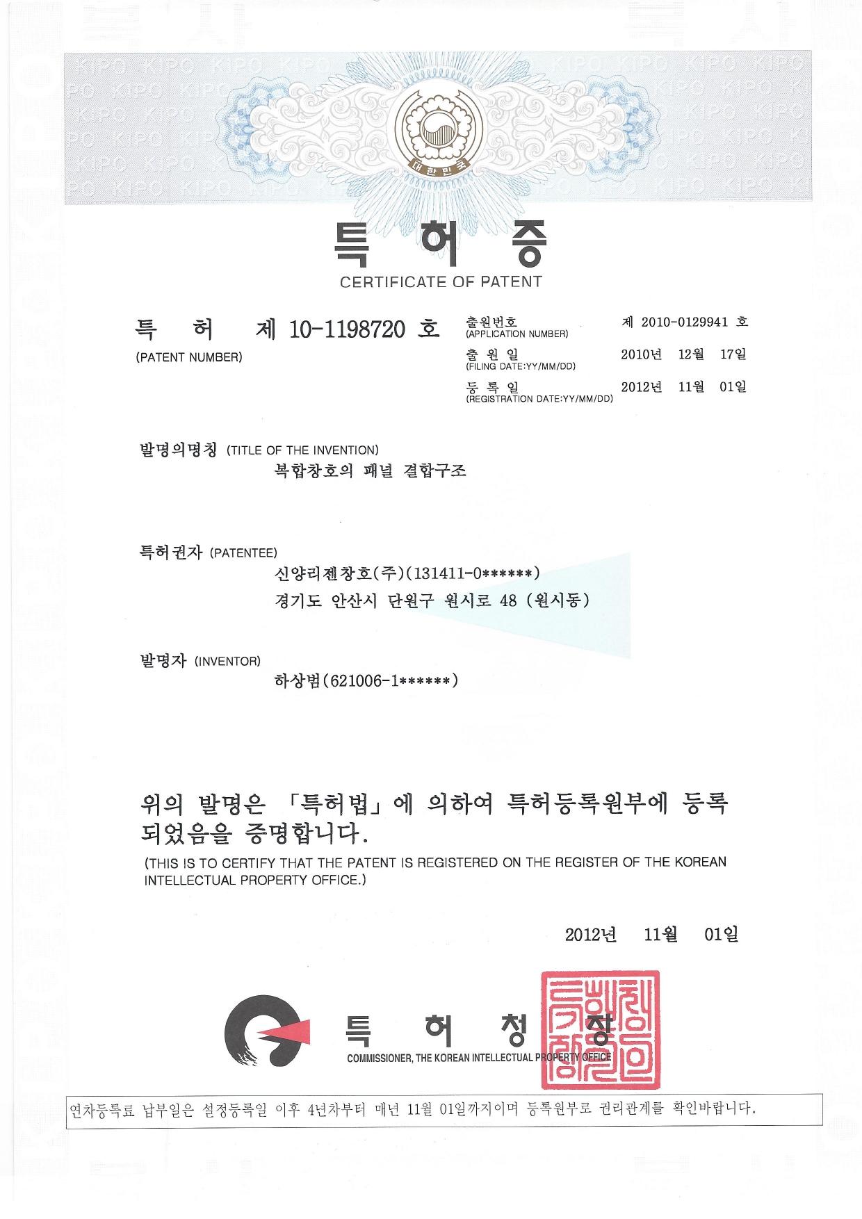 Panel combination structure of composite windows